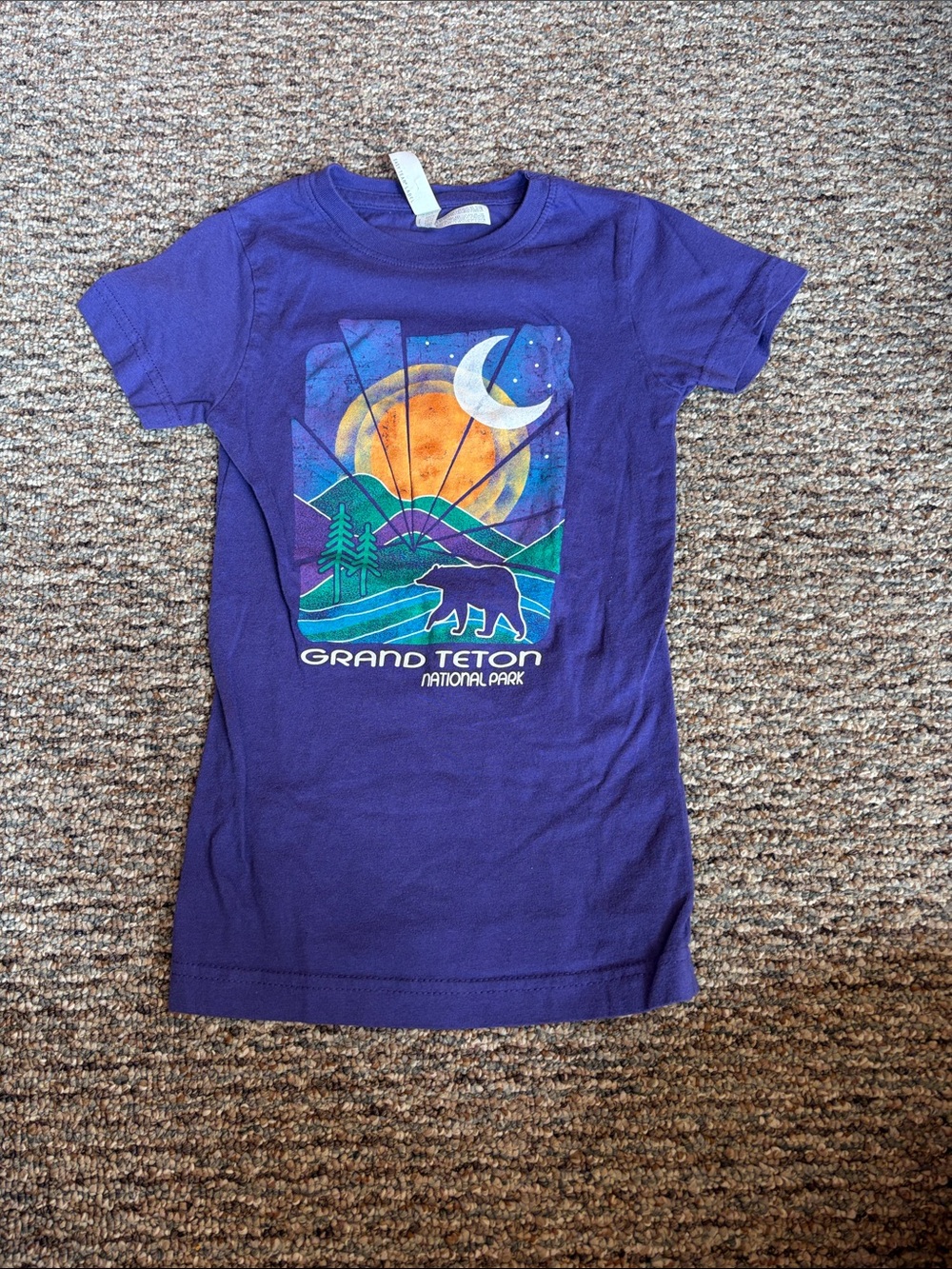National Park Purple Kids Graphic Tee